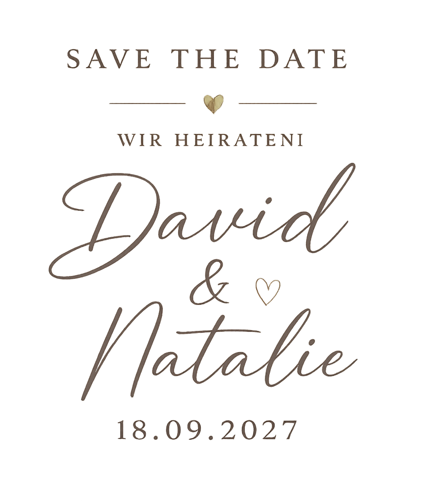 Save the Date – Nati und David heiraten am 18. September 2027